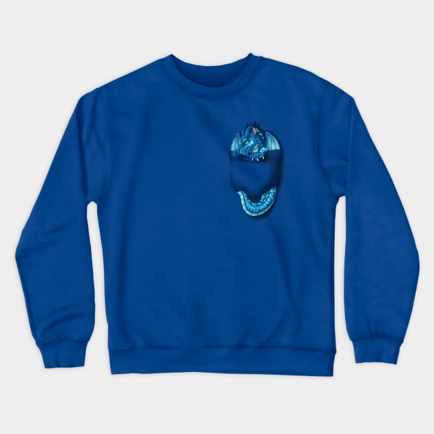 Wings of Fire - Pocket Tsunami Dragon Crewneck Sweatshirt by Biohazardia